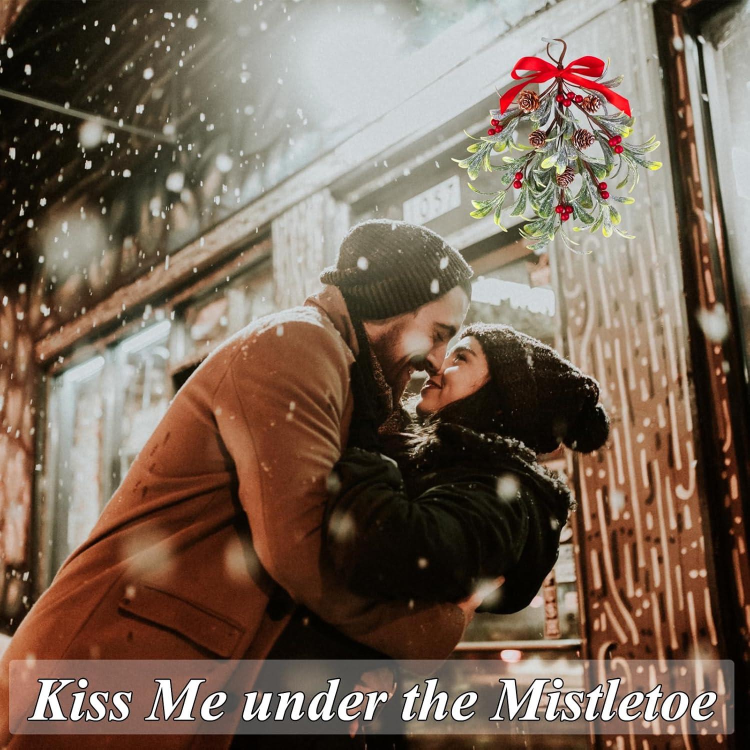 Adorno de Muérdago Artificial Navidad Mntrprko 30 cm Rojo