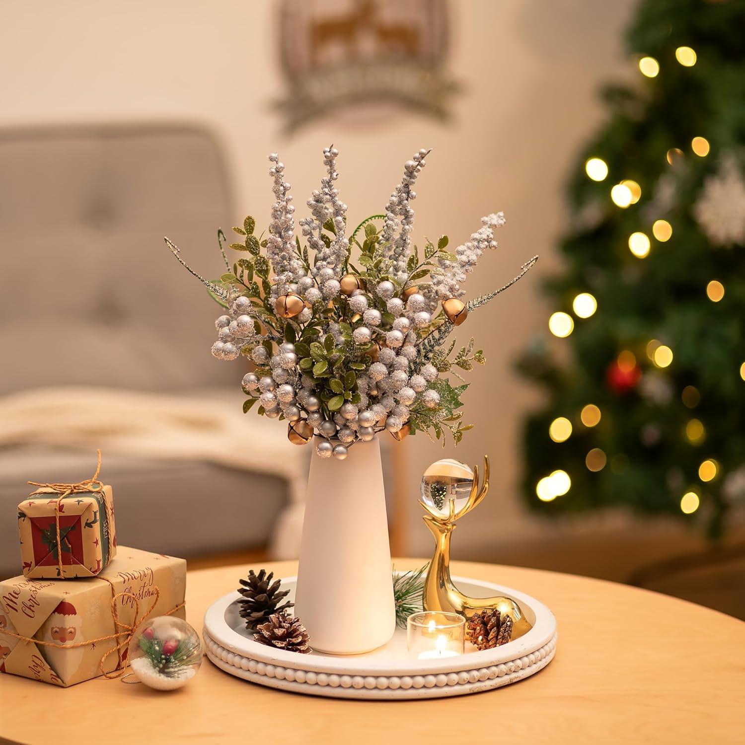 Ramo Floral Artificial de Navidad Blosmon con Jarrón 36.8 cm