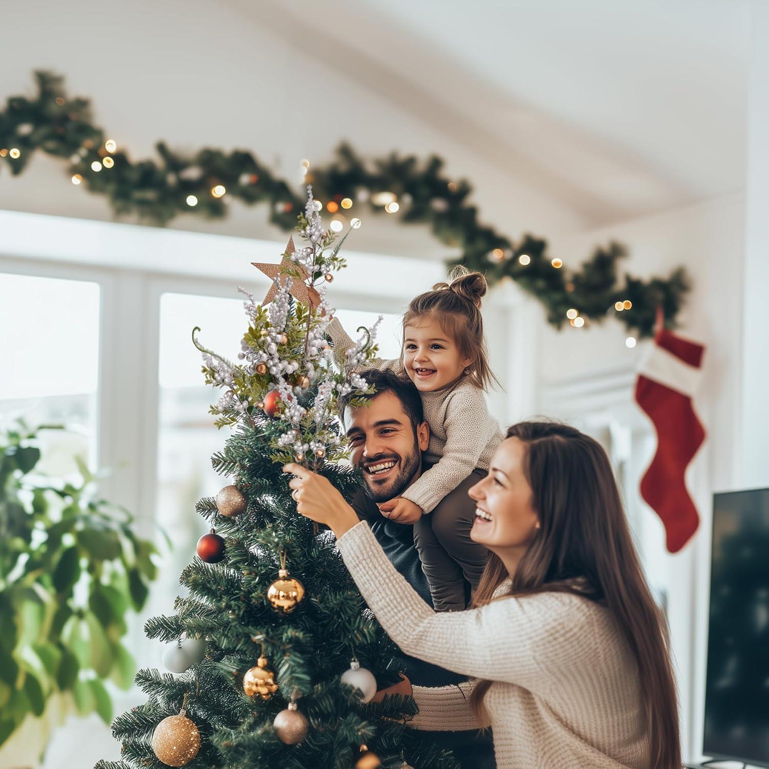 Ramo Floral Artificial de Navidad Blosmon con Jarrón 36.8 cm