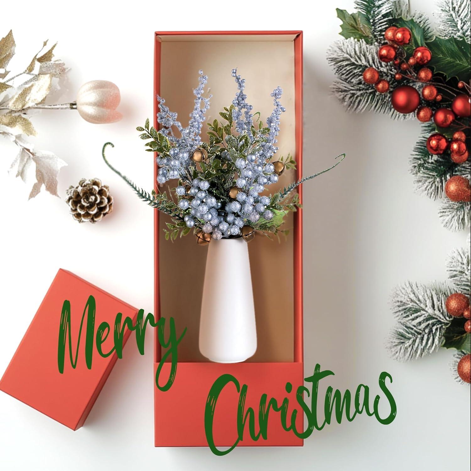 Ramo Floral Artificial de Navidad Blosmon con Jarrón 36.8 cm