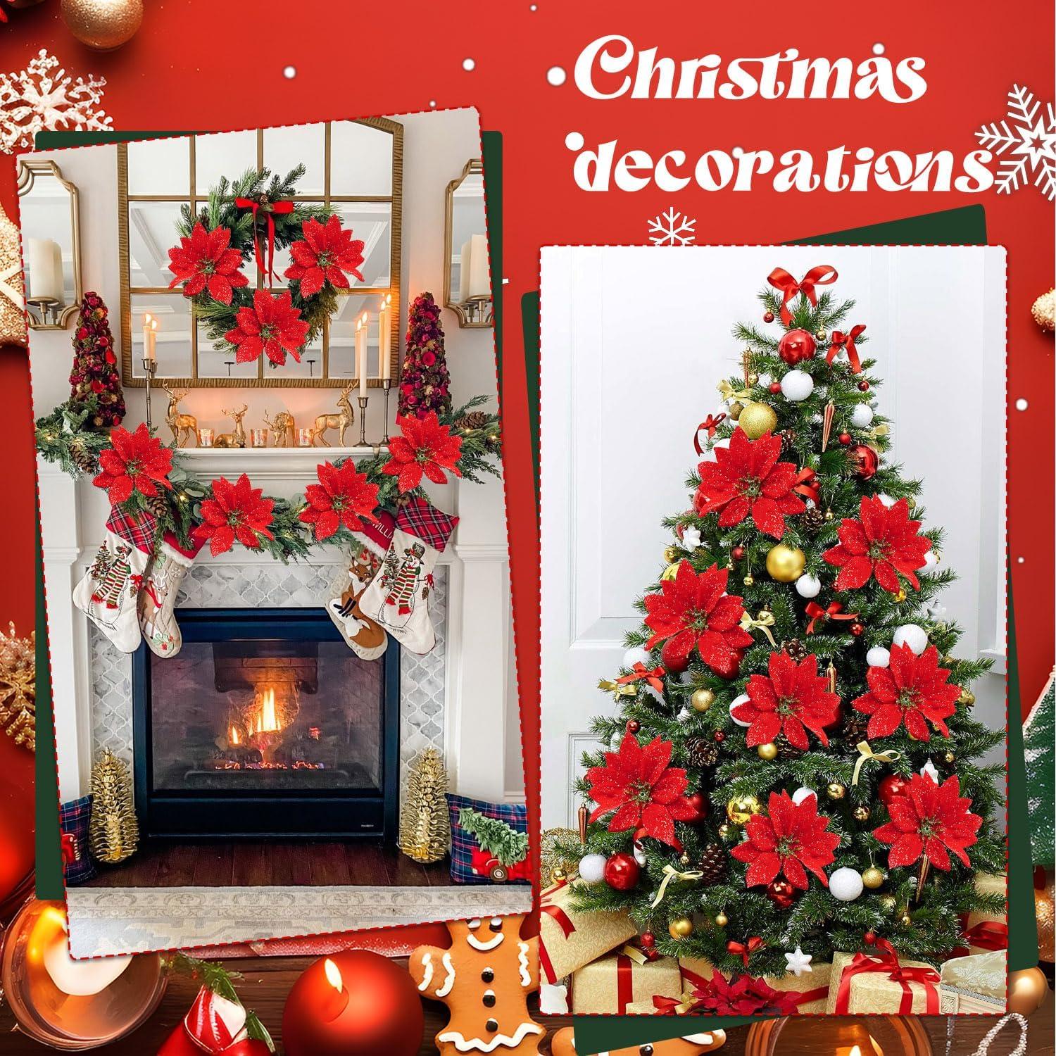 Ramo Floral Artificial de Nochebuena Guagb - 2 Pcs 32 cm