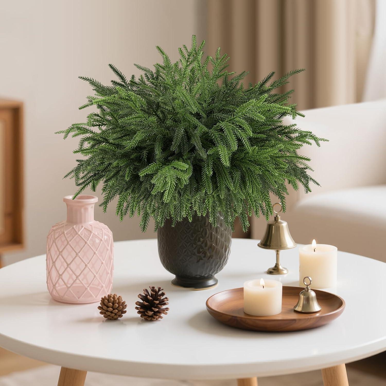 12 Ramas de Pino Norfolk Artificiales 45.72cm Wsorik