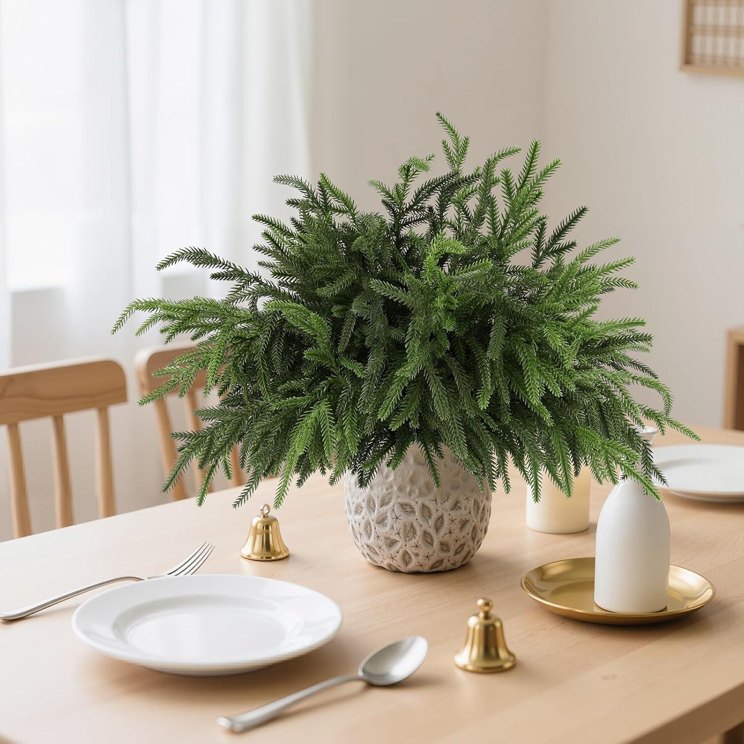 12 Ramas de Pino Norfolk Artificiales 45.72cm Wsorik