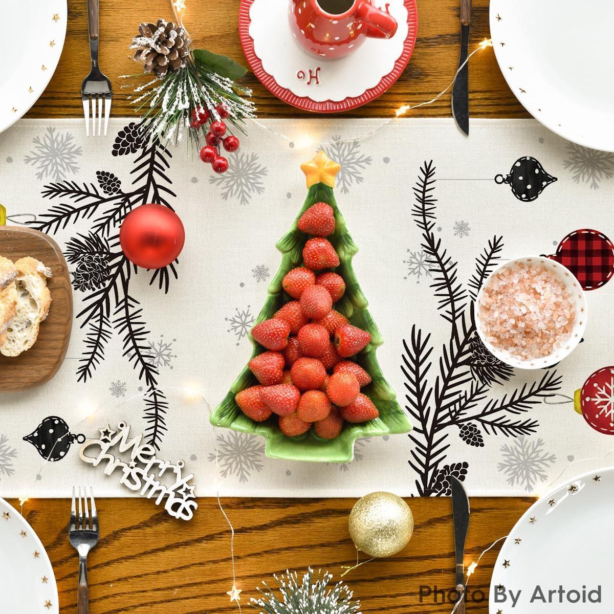 Corredor de Mesa Artoid Mode 33x183 cm Rojo Navidad