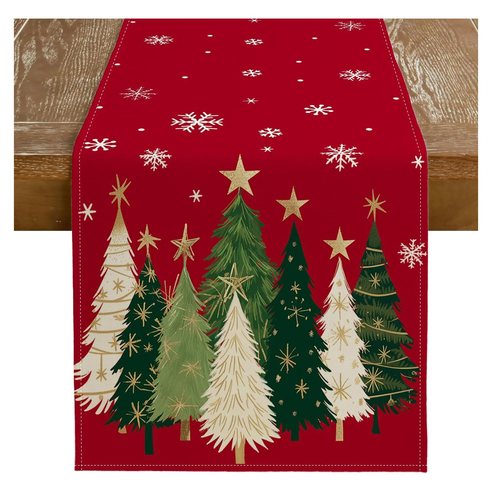 Caminito de Mesa de Navidad GEEORY 33x183 cm Rojo