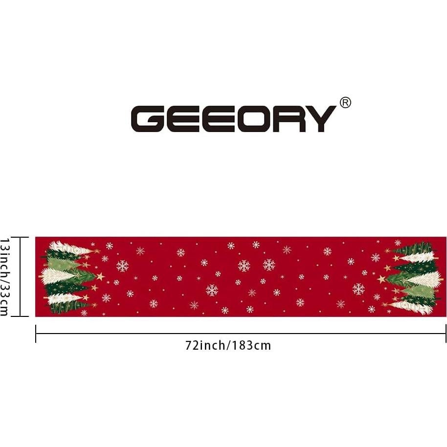 Caminito de Mesa de Navidad GEEORY 33x183 cm Rojo