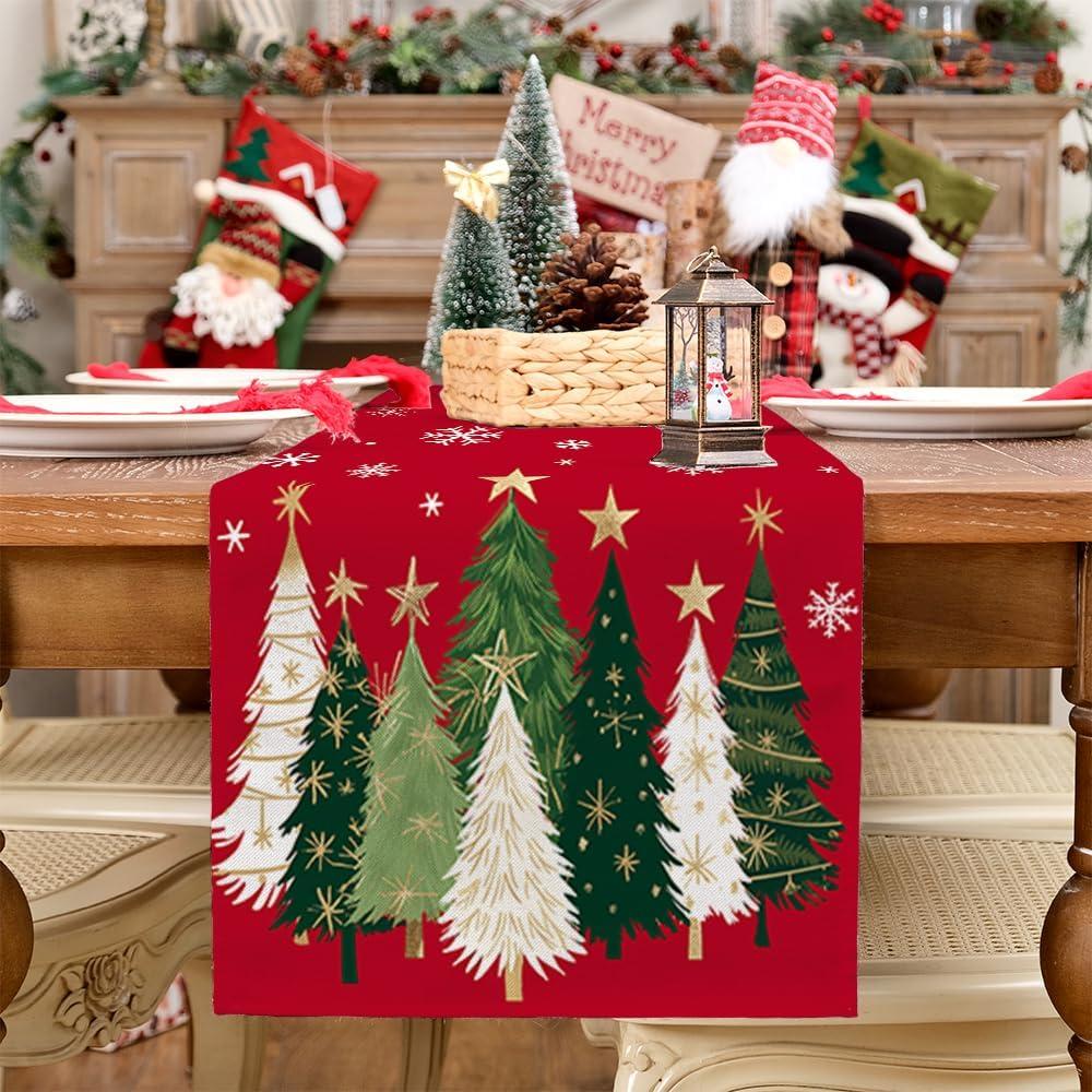 Caminito de Mesa de Navidad GEEORY 33x183 cm Rojo