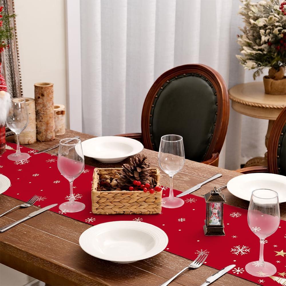 Caminito de Mesa de Navidad GEEORY 33x183 cm Rojo