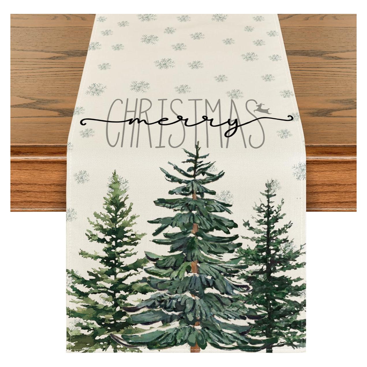 Corredor de Mesa Artoid Mode Beige 33x183 cm Navidad