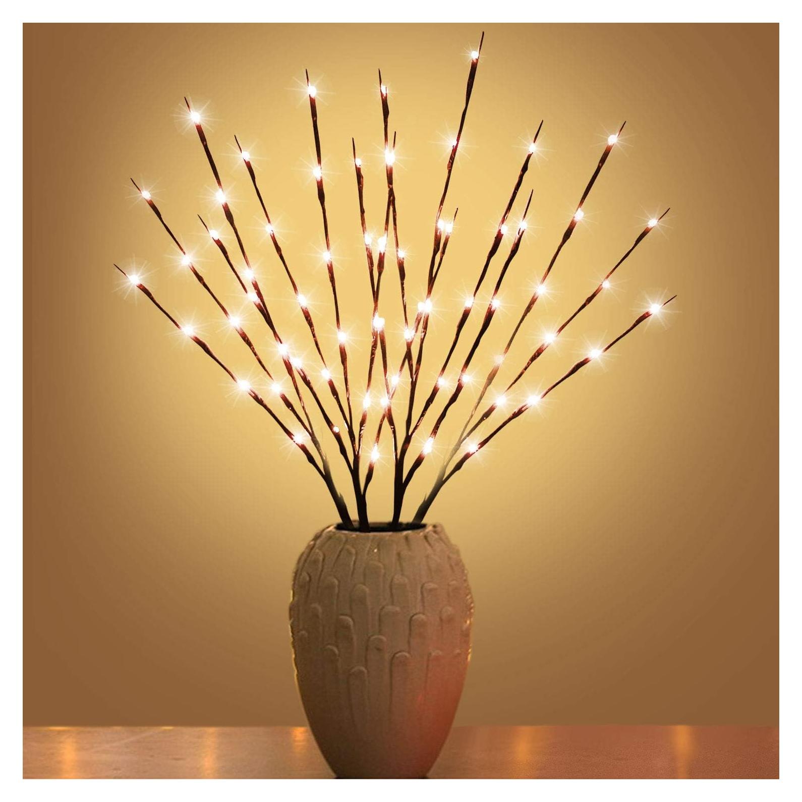 Luces de Rama LED XIANMU 76 cm 20 Bombillas Blanco Cálido