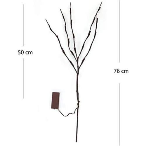 Luces de Rama LED DK177 2 Paquetes 76.2 cm 20 Bombillas Blancas