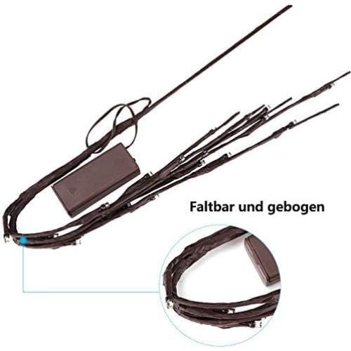 Luces de Rama LED DK177 2 Paquetes 76.2 cm 20 Bombillas Blancas