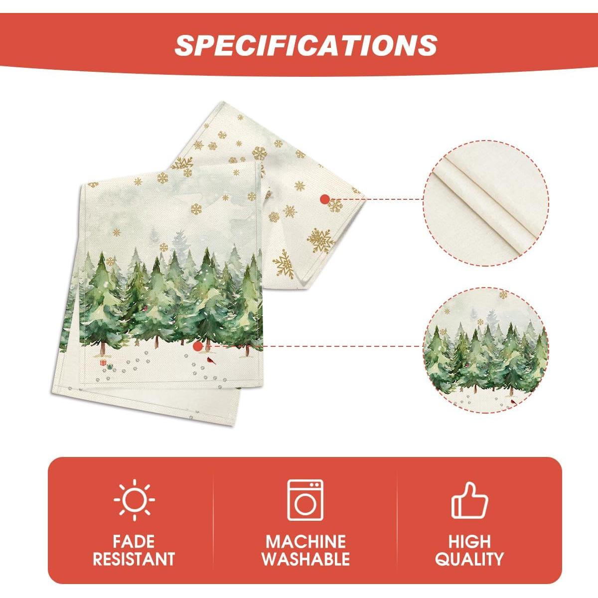 Corredor de Mesa Artoid Mode Verde 33x183 cm Decoración Navidad