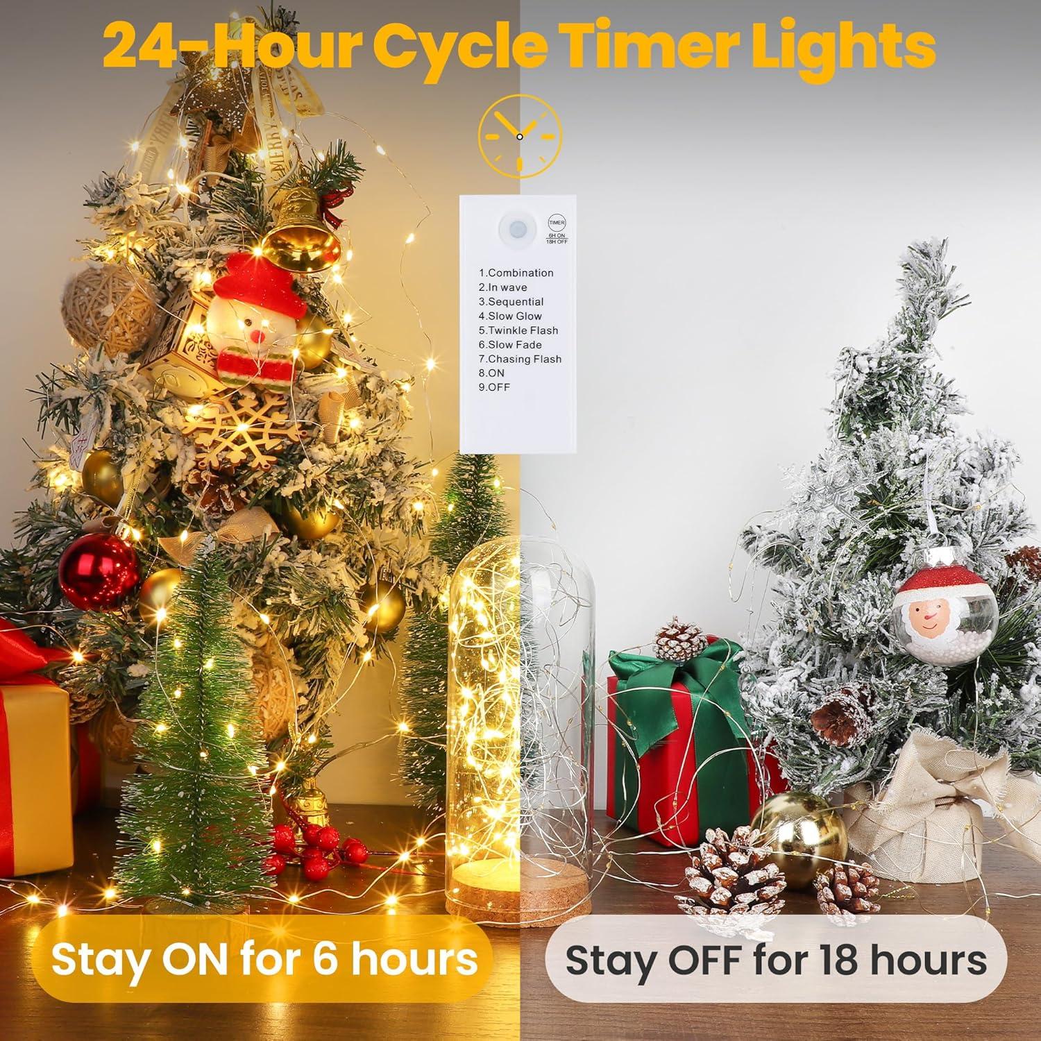 Luces de Hadas LED Mlambert 10M Blanco Cálido Recargables