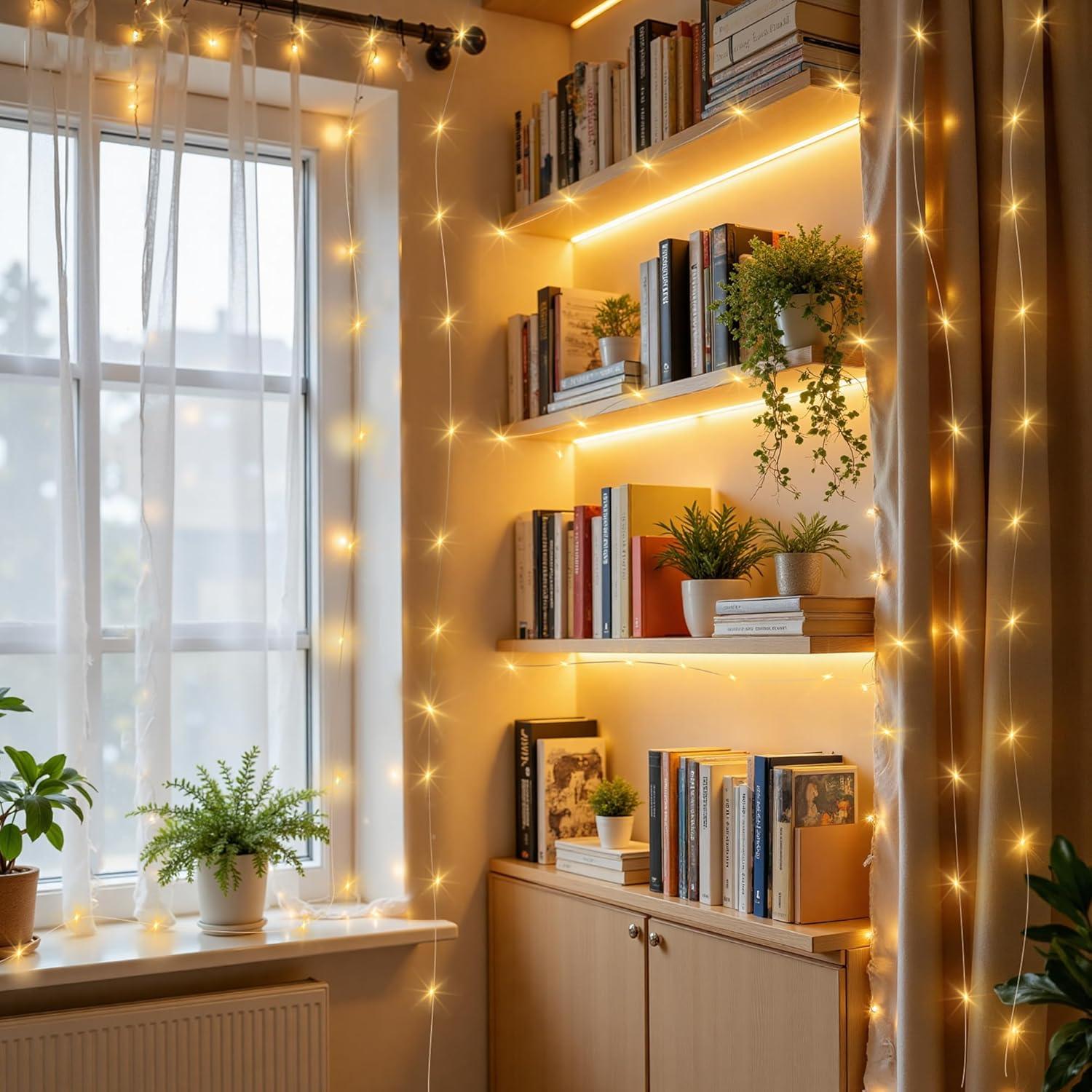 Luces de Hadas LED Mlambert 10M Blanco Cálido Recargables