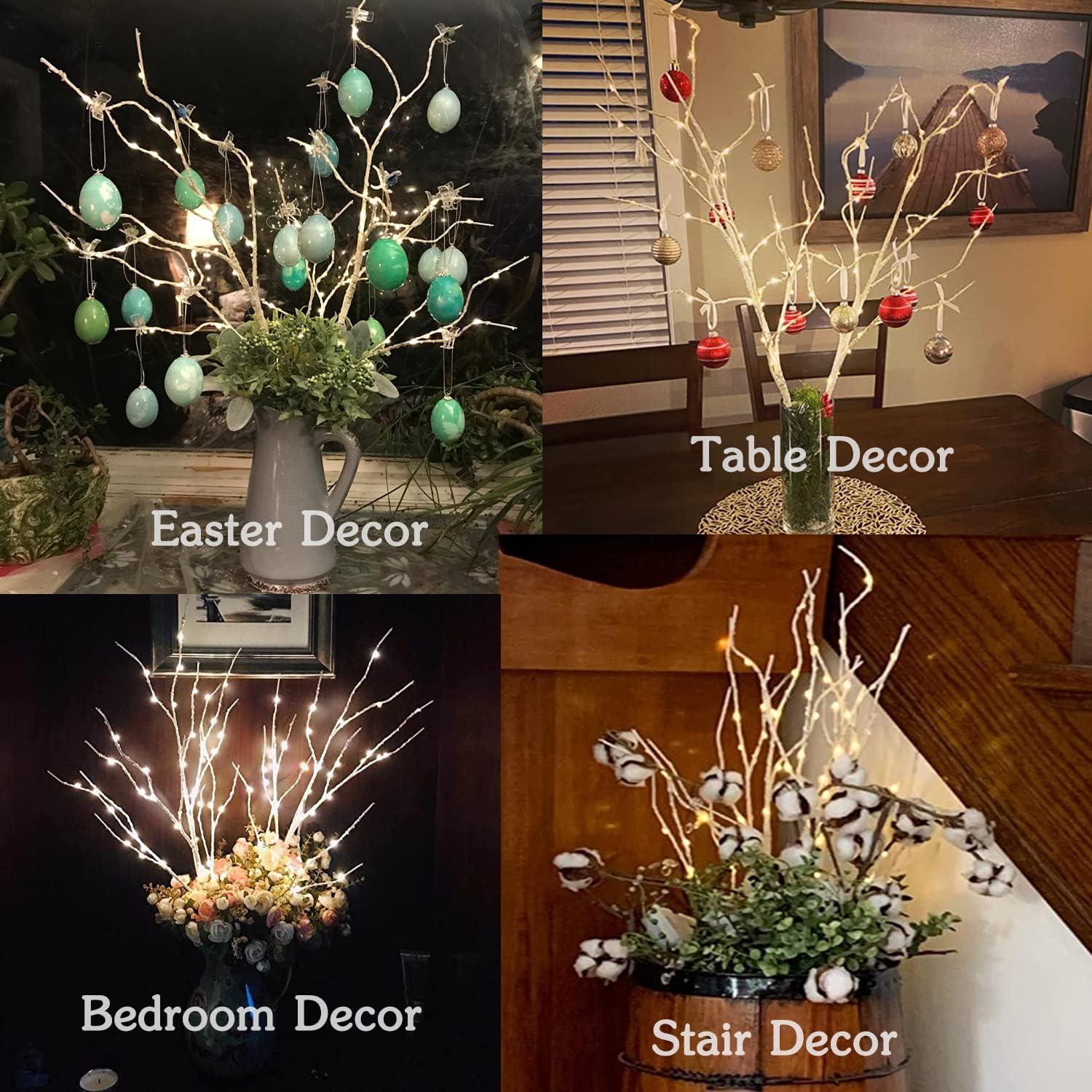 Ramas Iluminadas BAOLITVINE 70 Luces 45.72cm Temporizador