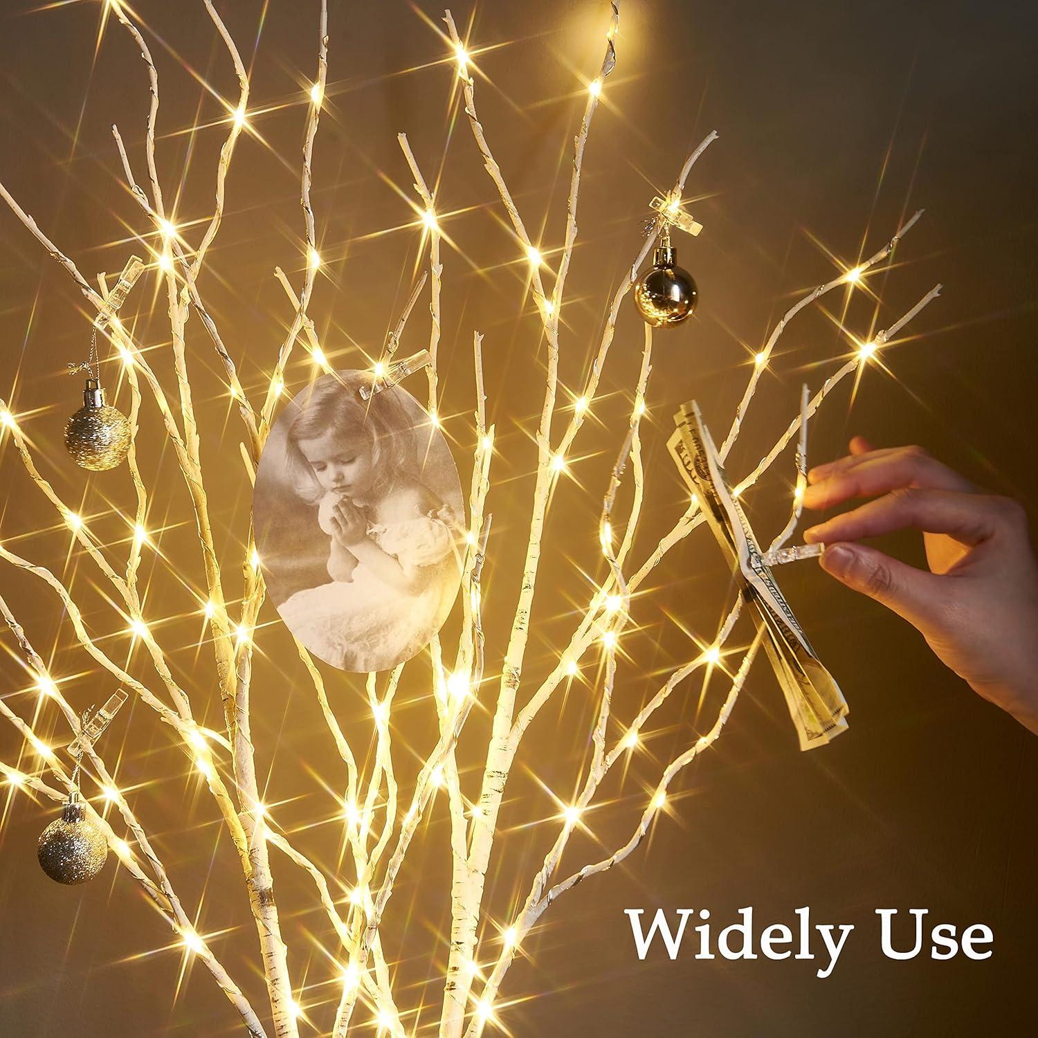 Ramas Iluminadas BAOLITVINE 70 Luces 45.72cm Temporizador