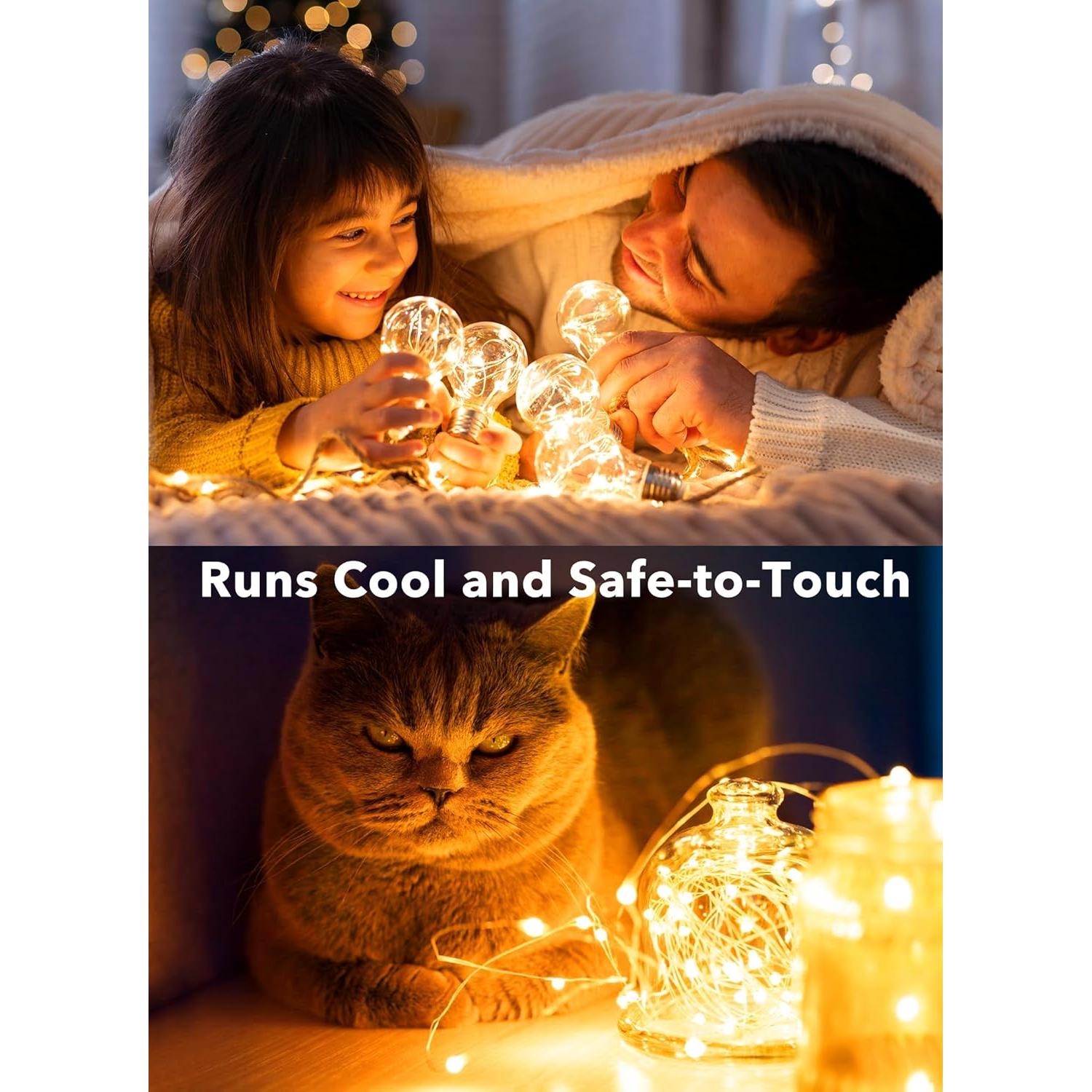 Minetom 6 Luces de Hadas con Batería CR2032 2.13m 20 LED