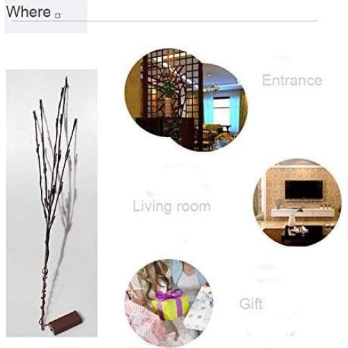 Luces de Ramas LED Ruutcasy 63.5 cm 20 LEDs Blanco Cálido