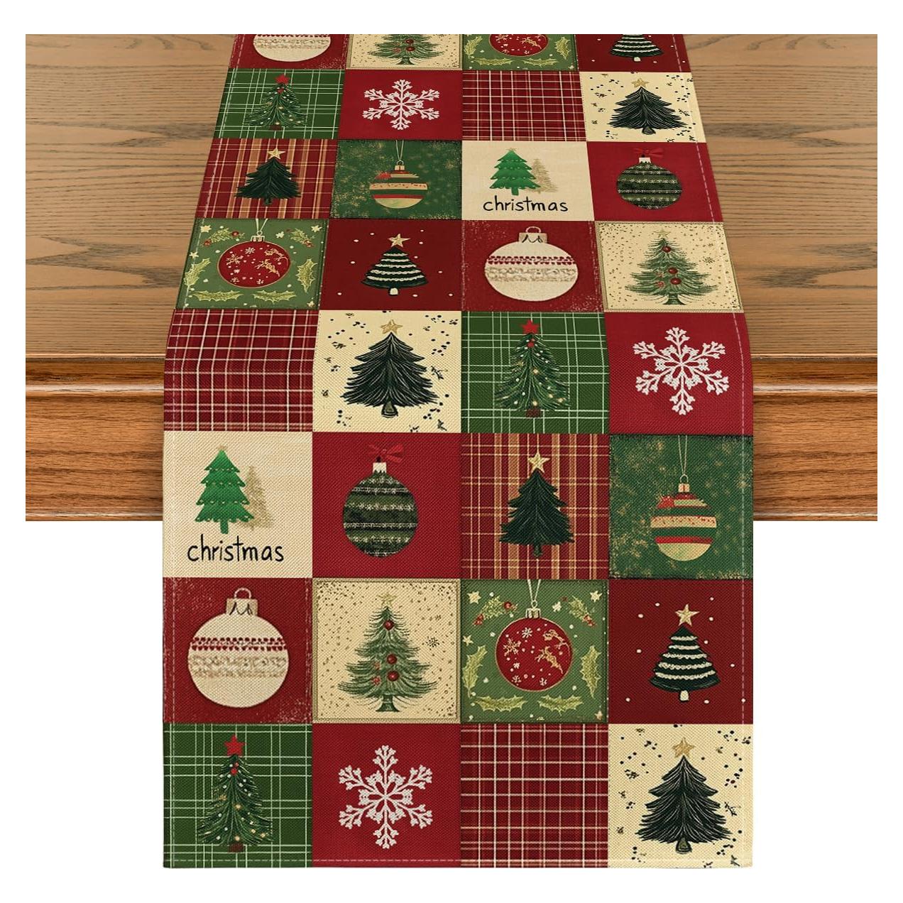 Caminito de Mesa Artoid Mode 33x183 cm Rojo Decoración Navidad