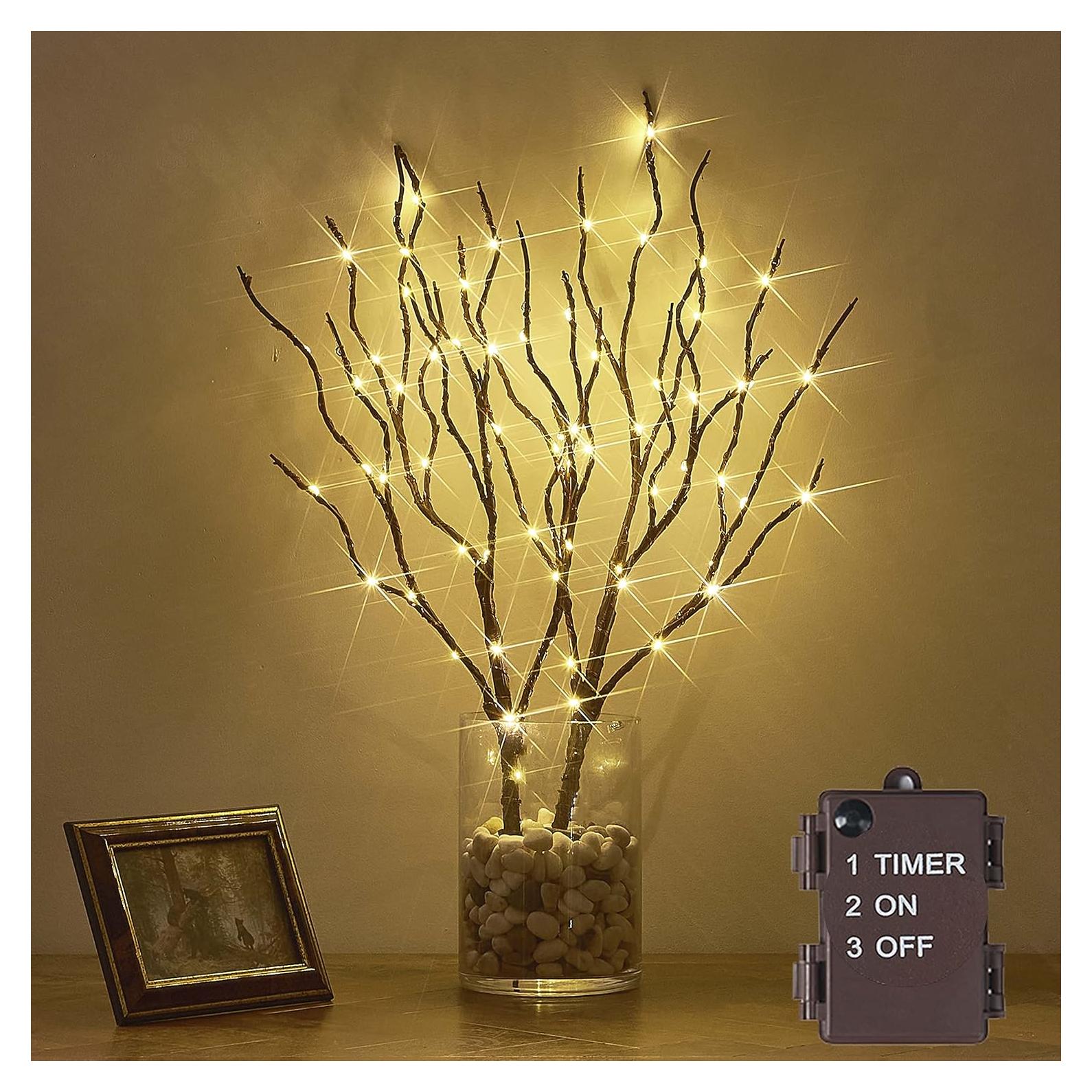 Ramas de Sauce LED Hairui 45CM 70 Luces Cálidas Decoración