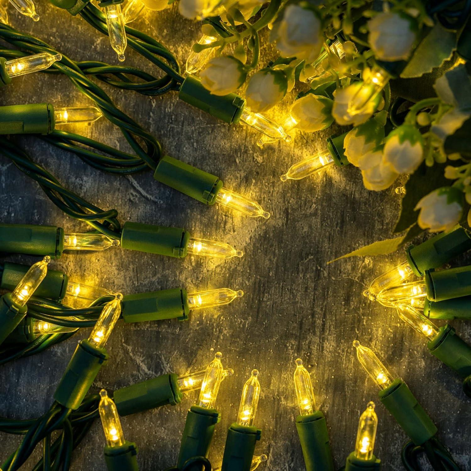 Cadena de Luces LED 200 Bombillas Yuletime 20m Blanco Cálido