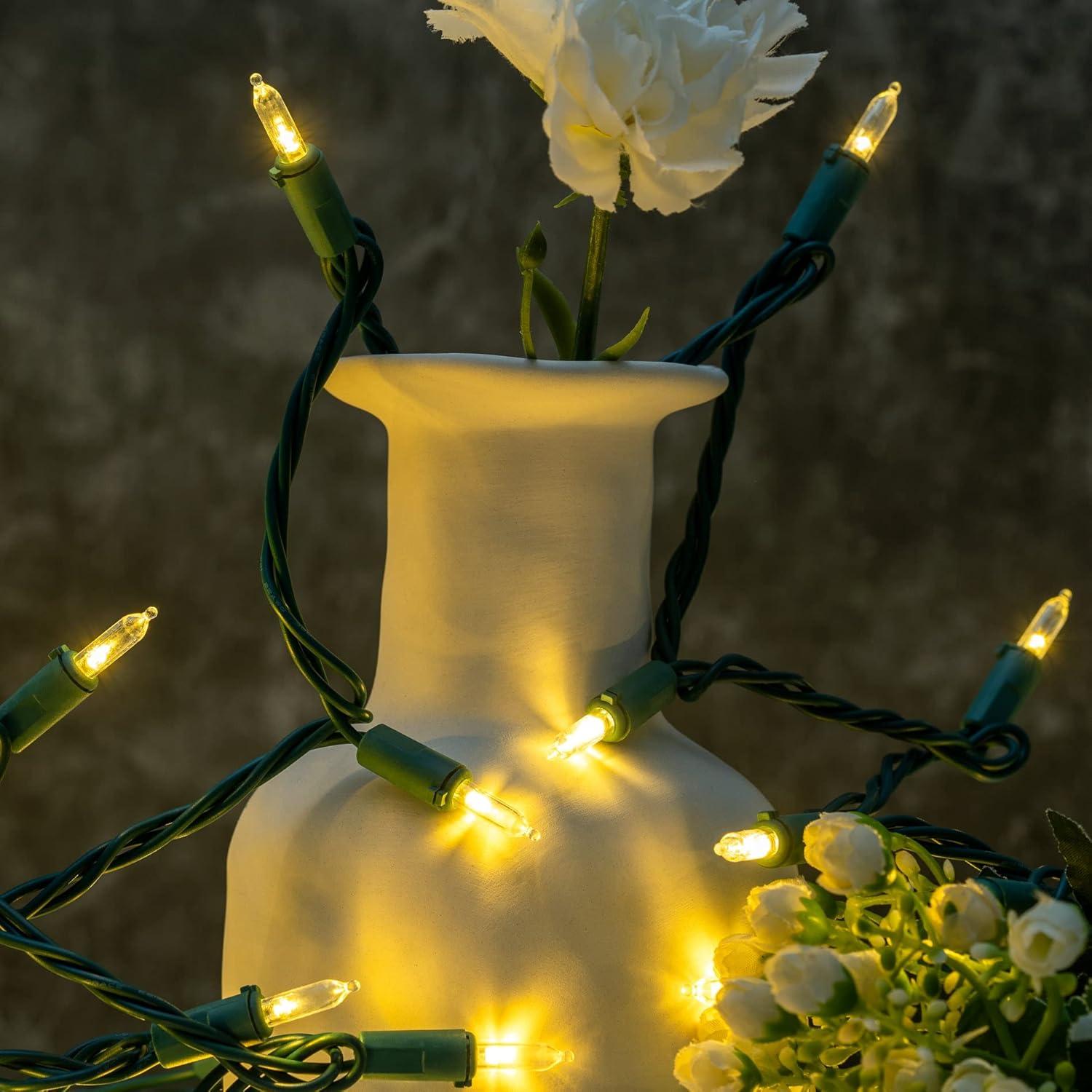 Cadena de Luces LED 200 Bombillas Yuletime 20m Blanco Cálido