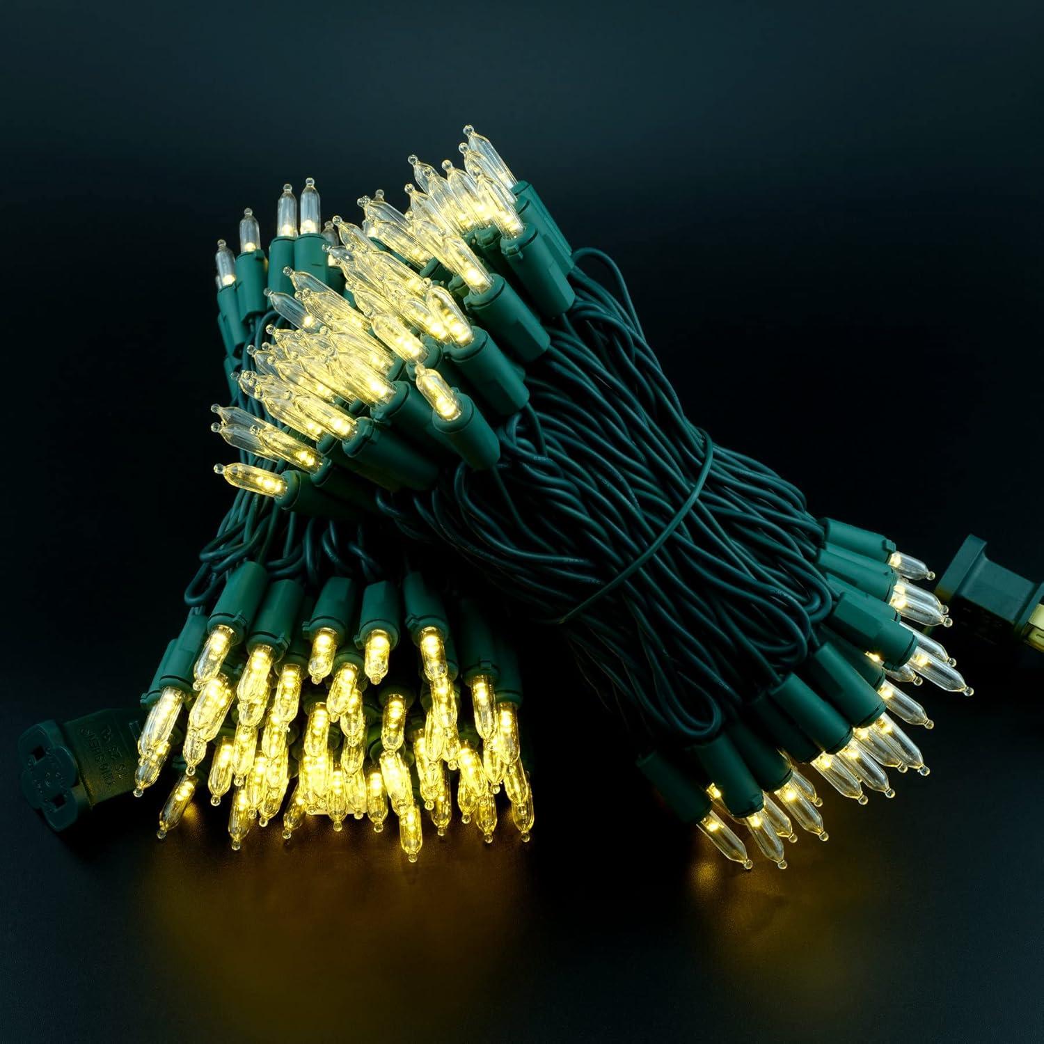 Cadena de Luces LED 200 Bombillas Yuletime 20m Blanco Cálido