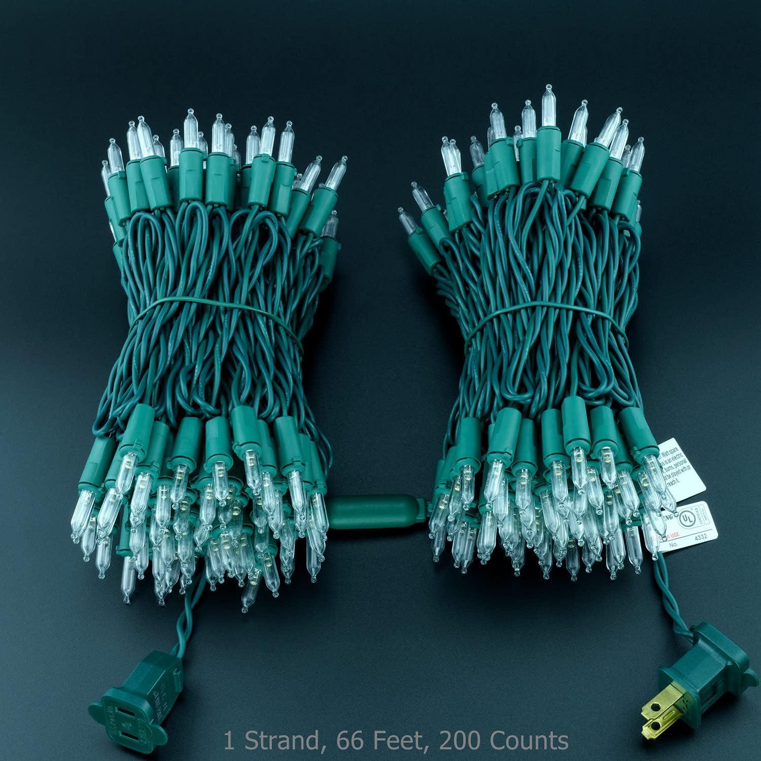 Cadena de Luces LED 200 Bombillas Yuletime 20m Blanco Cálido