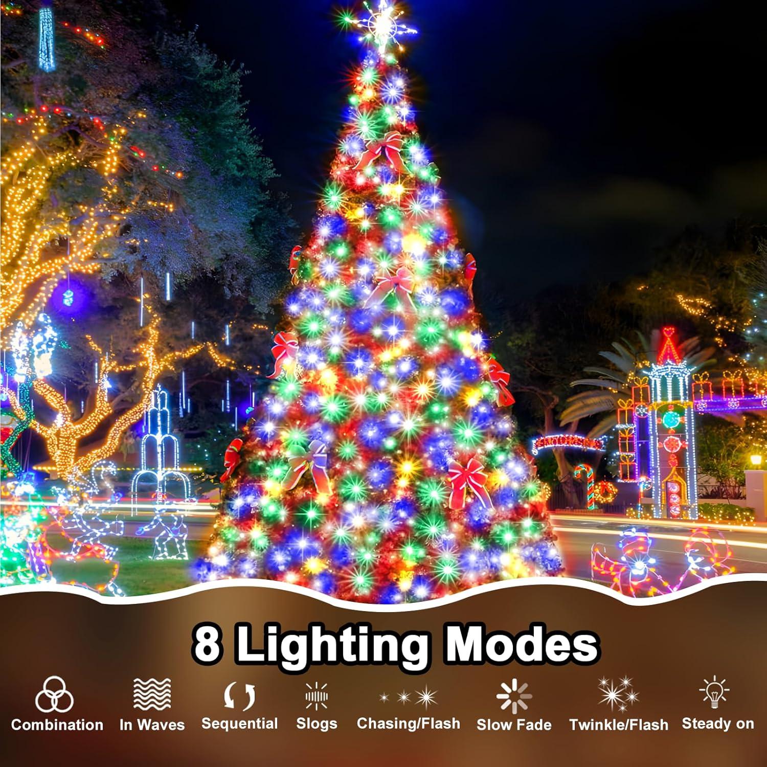 Luces de Navidad 1000 LED Multicolor 100m Impermeables