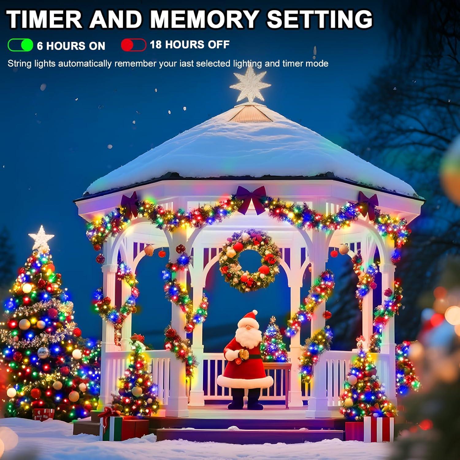 Luces de Navidad 1000 LED Multicolor 100m Impermeables