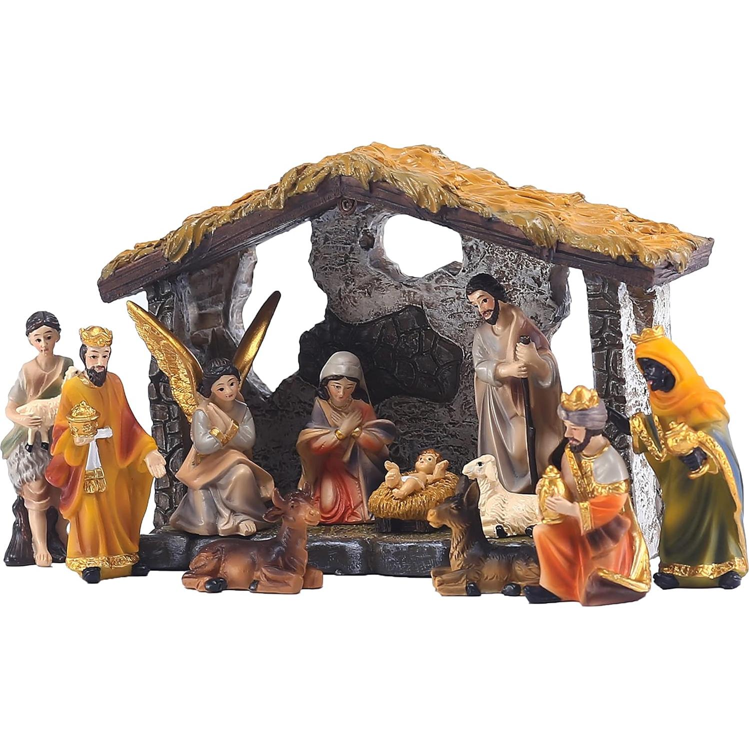 Juego de Natividad 12 Piezas MACLARONX Escena Navideña
