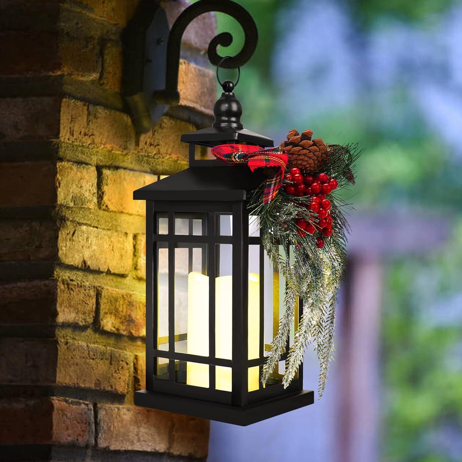 Linterna Decorativa de Navidad WOKEISE LED Metal 35.56cm