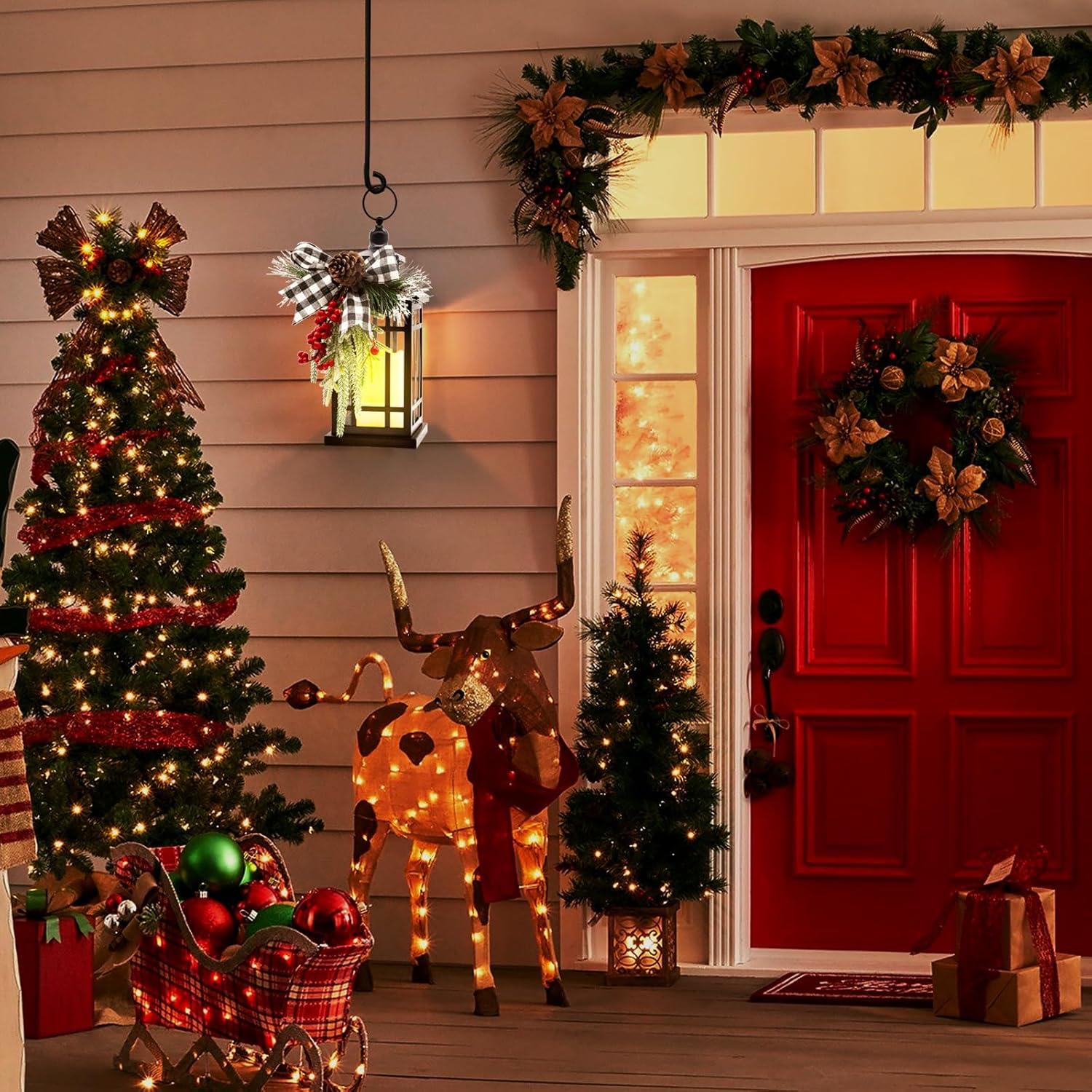 Linterna de Vela Vintage LED JUNHAO 14" Negra Decorativa