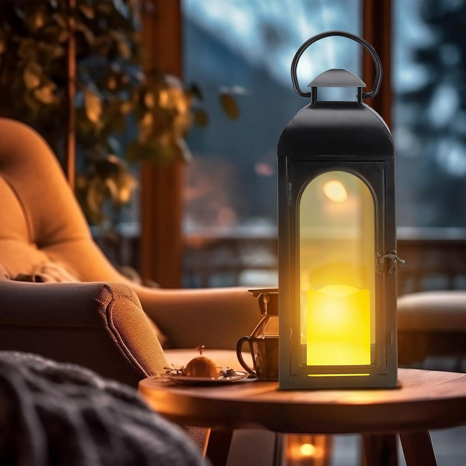 Faroles Navideños Decorativos WONDER GARDEN 40 cm con Luz LED