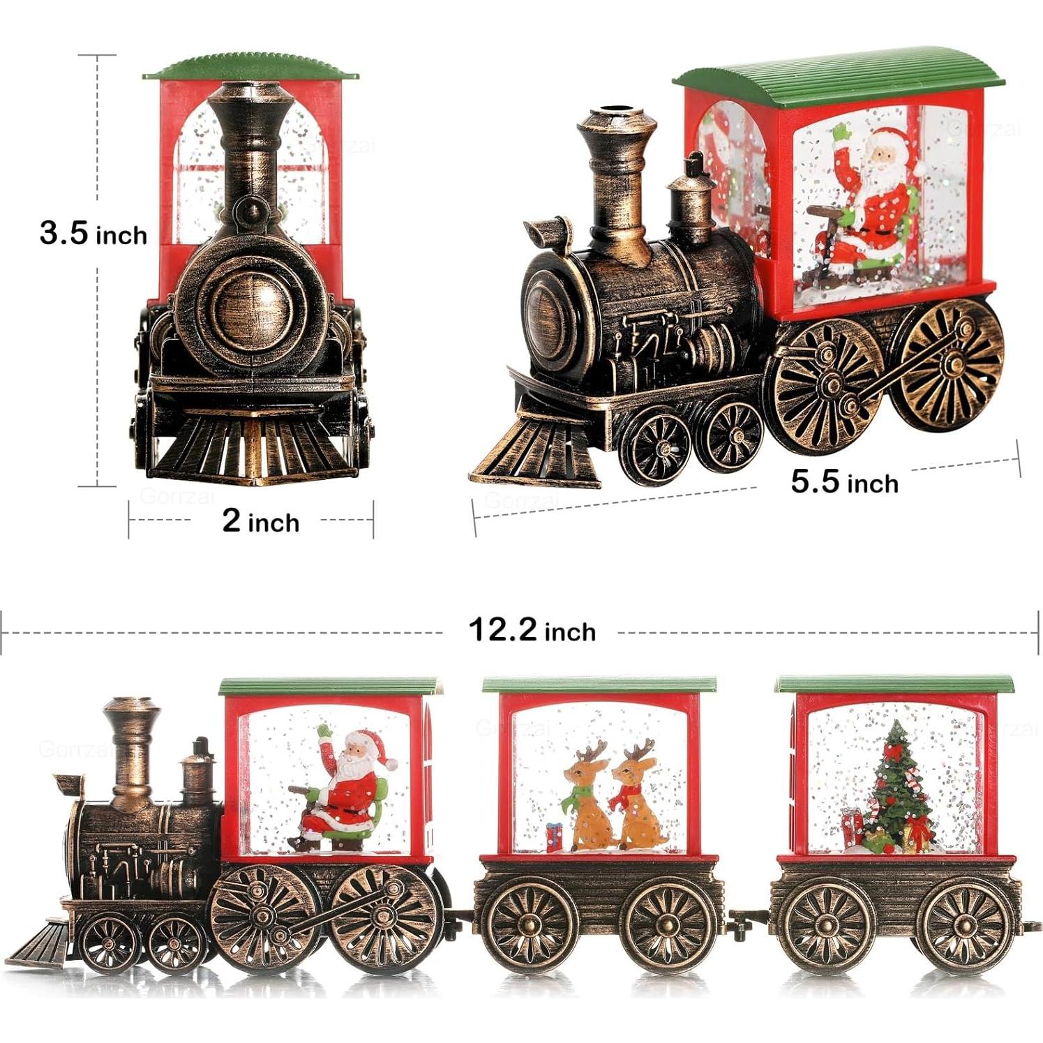 Globo de Nieve de Tren Gorrzai con Temporizador 6H y Luces