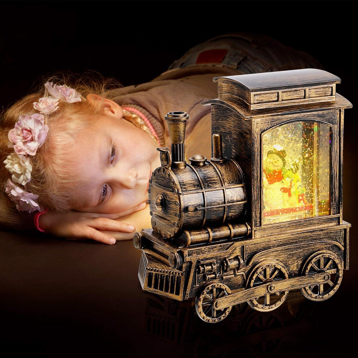 Lámpara de Globo de Nieve Navidad IPOW con Tren Musical 17.5cm