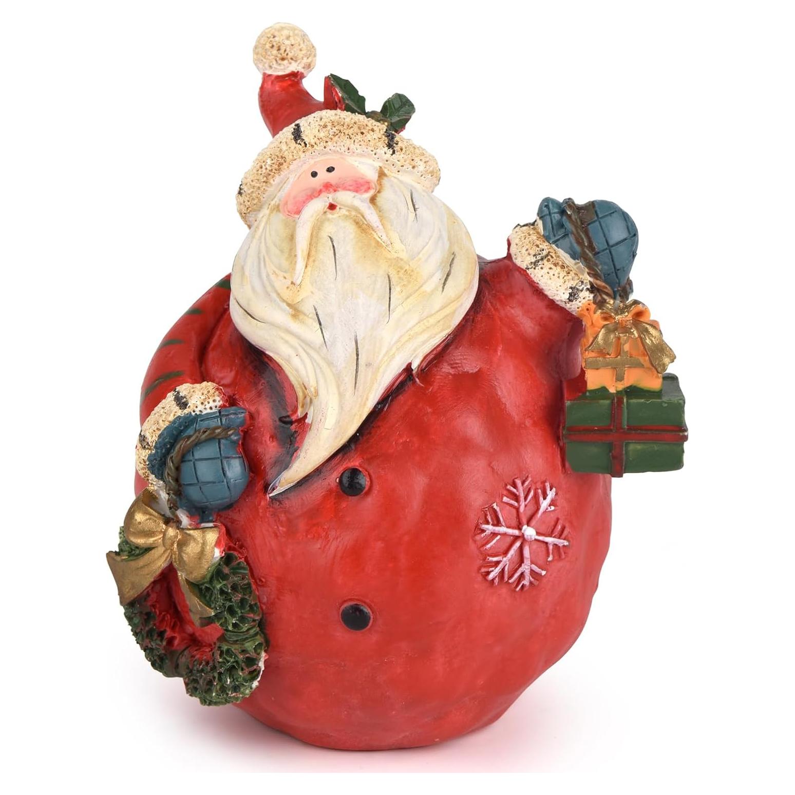 Figurita de Santa Claus Navideño KUZIUA - Adorno de Resina 8.9x10.2cm