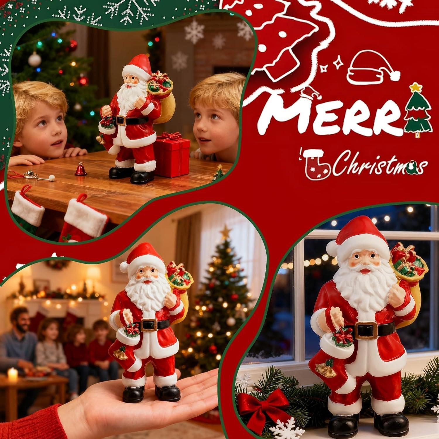 Figurita de Santa Claus Exasinine 14.73 cm Hecha a Mano Resina