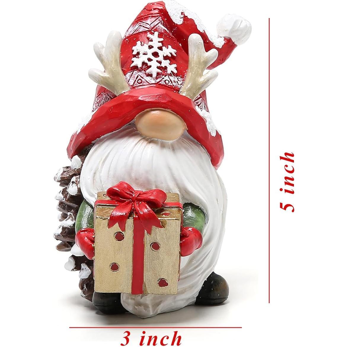 Gnomos de Resina Navideños BOYON Hechos a Mano 11.43cm
