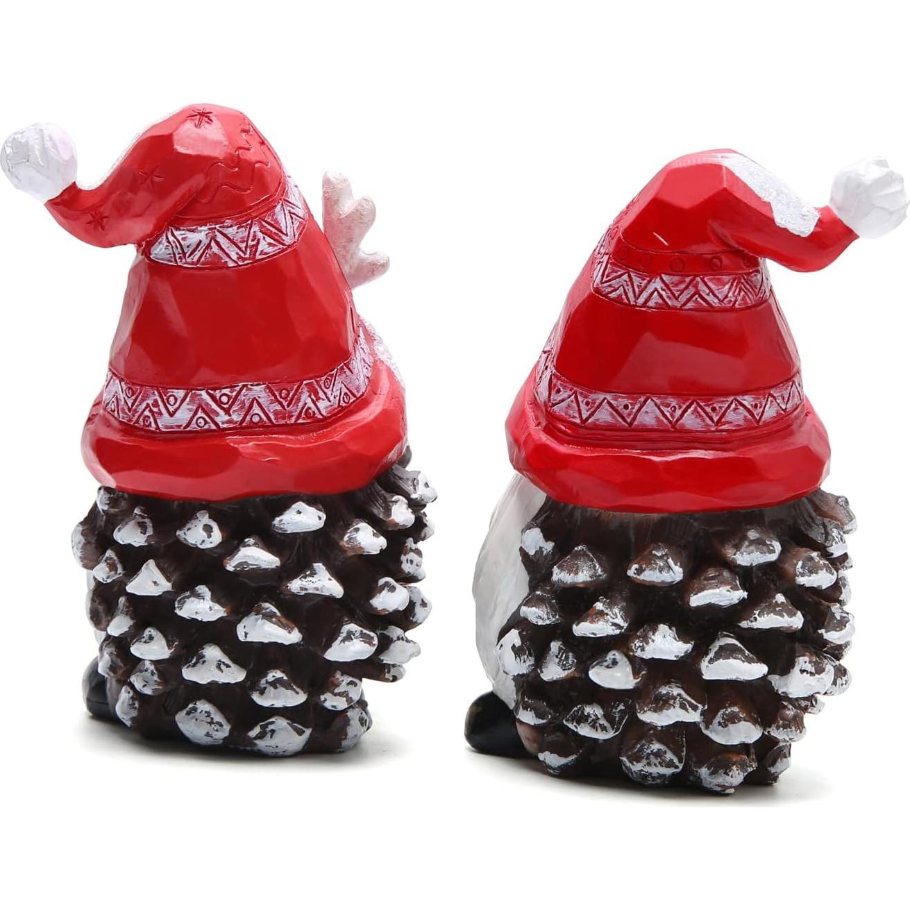 Gnomos de Resina Navideños BOYON Hechos a Mano 11.43cm