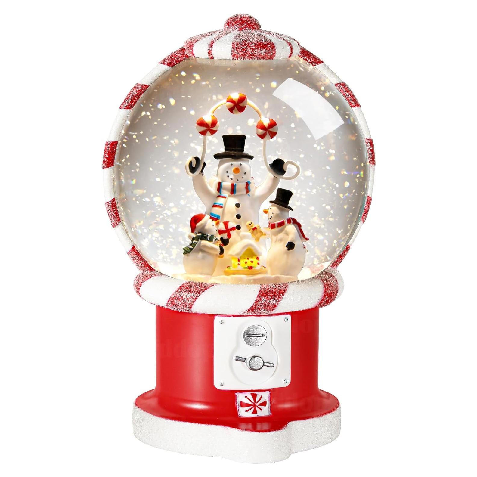 Globo de Nieve Musical Priddop 19.81 cm Temporizador USB