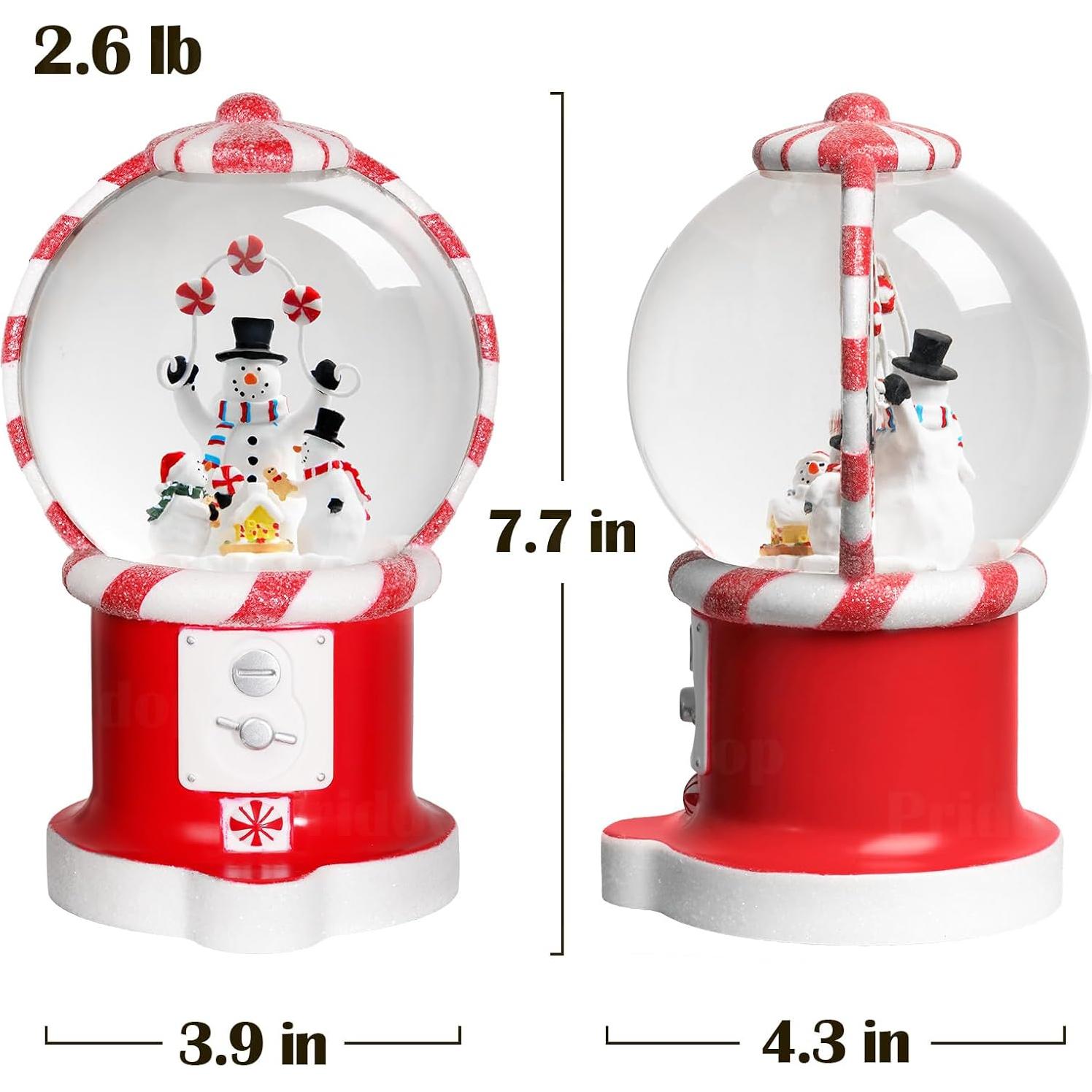 Globo de Nieve Musical Priddop 19.81 cm Temporizador USB