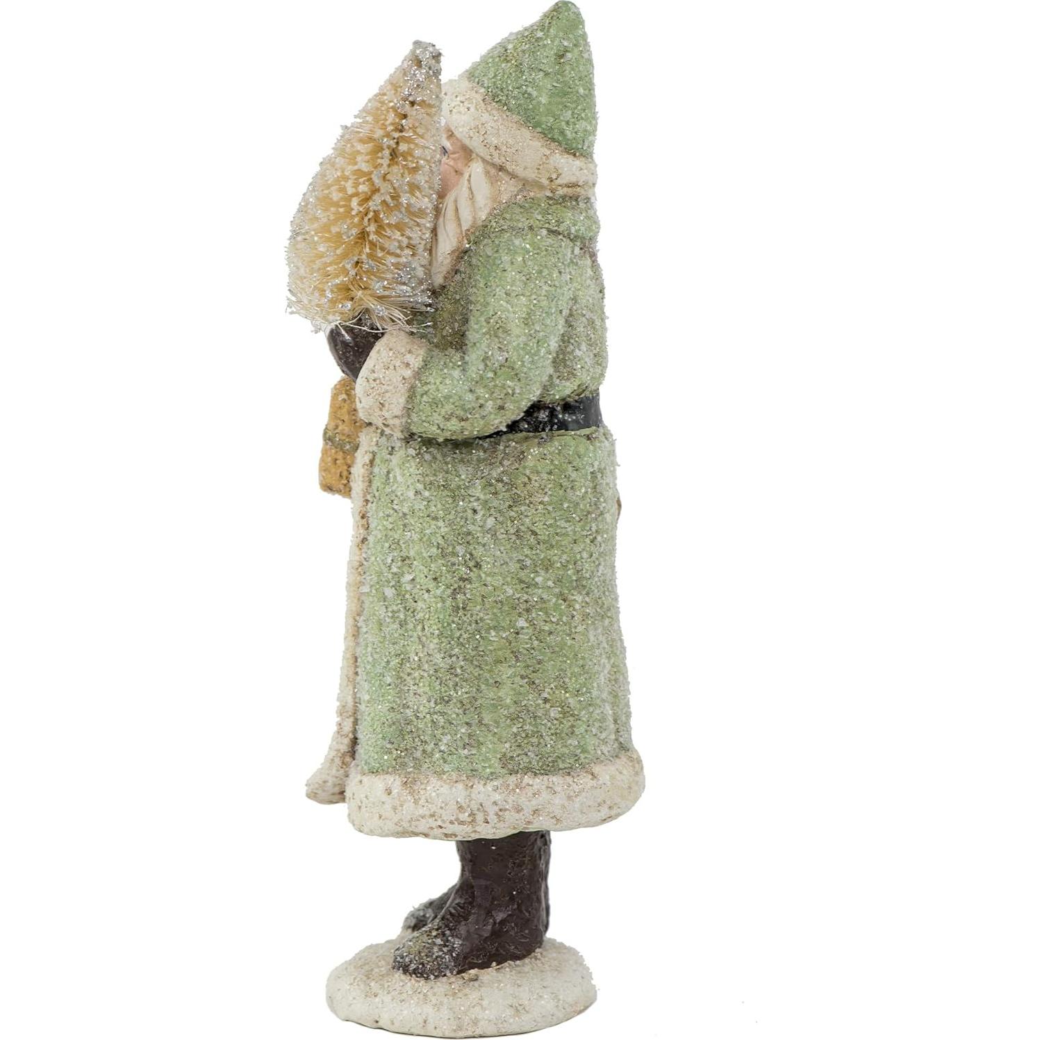 Figura de Santa de Resina Glitterizada RAZ Imports 21.6 cm
