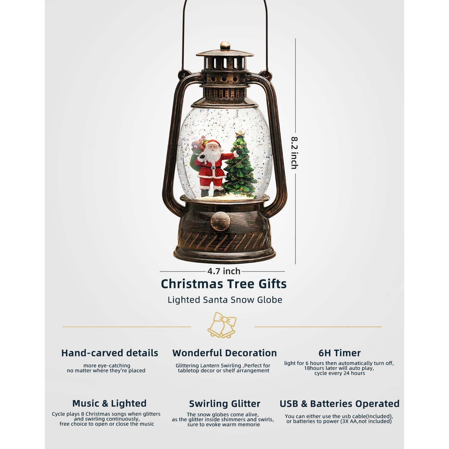 Globo de Nieve Musical EDDORUNNING con Temporizador 6H