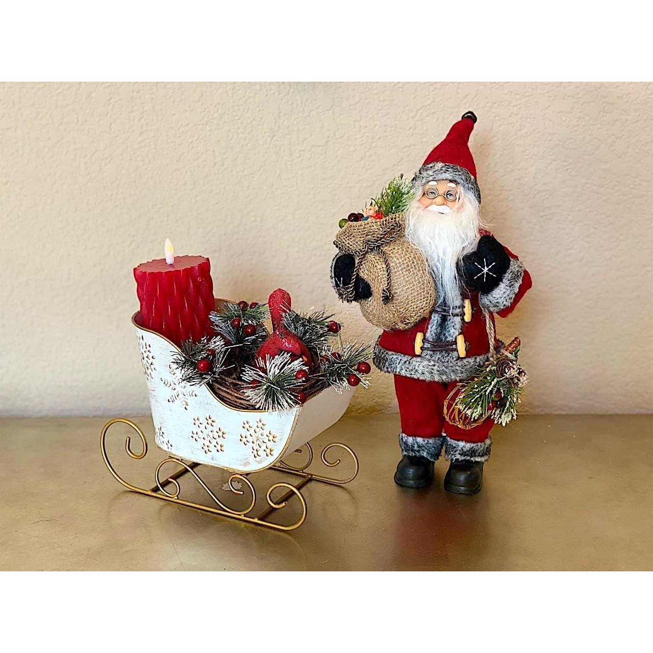 Contenedor de Metal Trineo Navidad STC World 21.6x15.2 cm