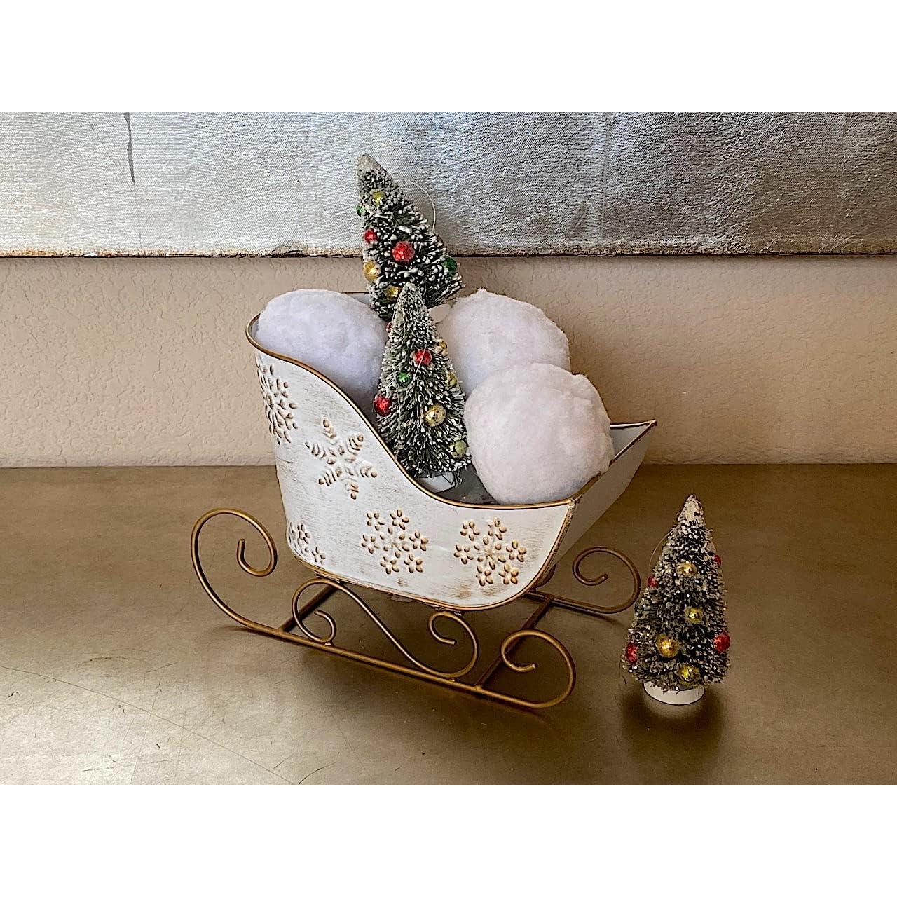 Contenedor de Metal Trineo Navidad STC World 21.6x15.2 cm