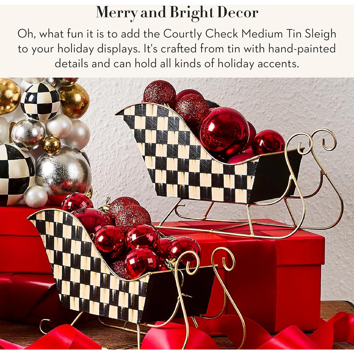 Trineo de Lata Courtly Check MacKenzie-Childs 15.24cm