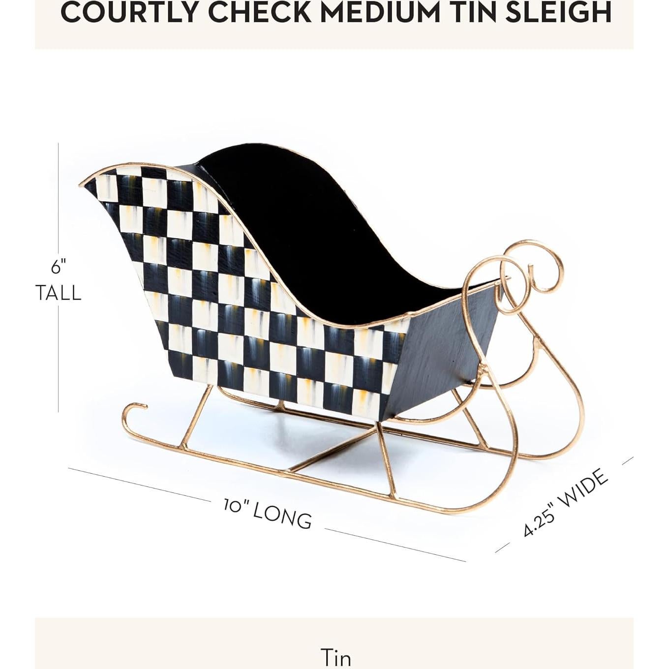 Trineo de Lata Courtly Check MacKenzie-Childs 15.24cm