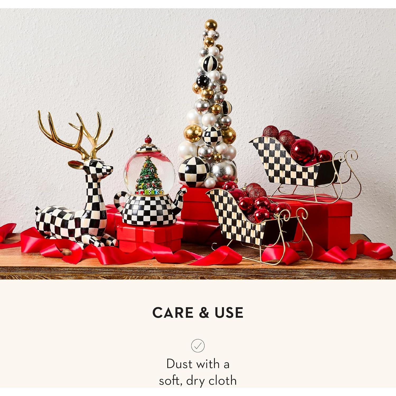 Trineo de Lata Courtly Check MacKenzie-Childs 15.24cm